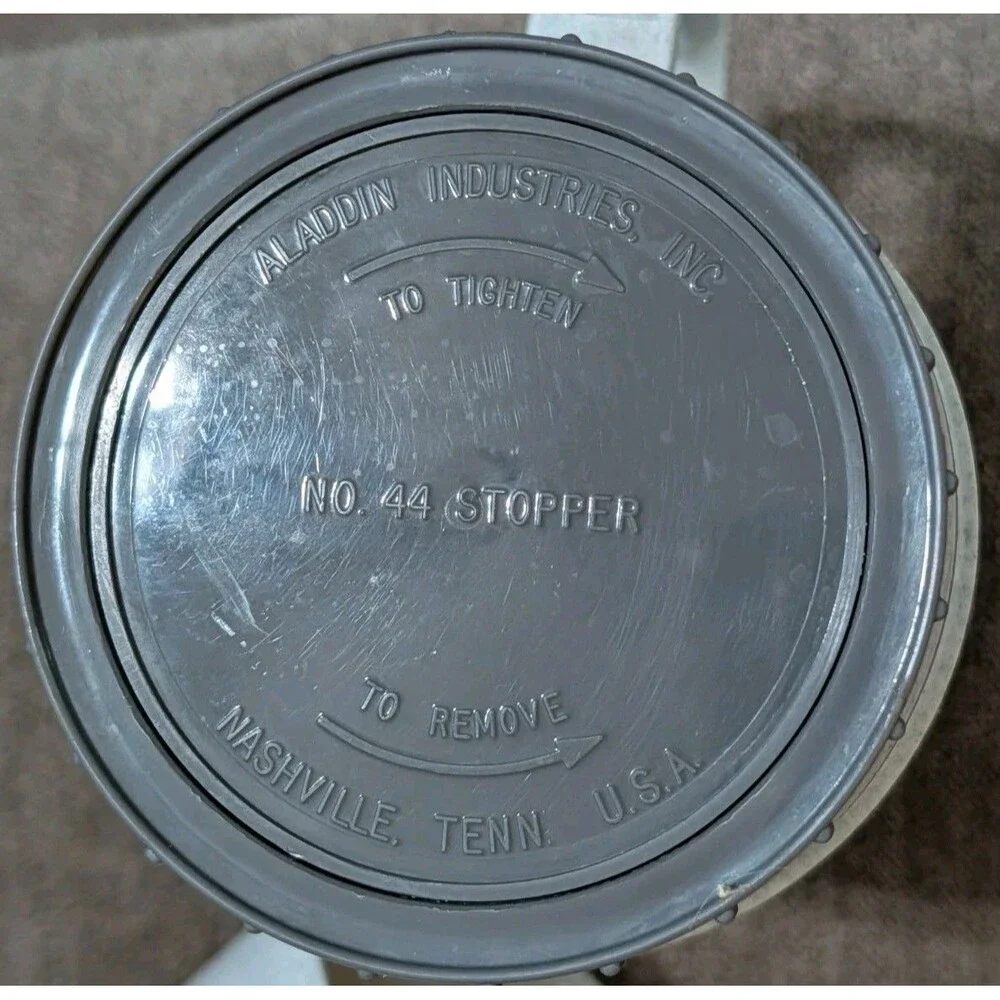 Vintage Aladdin Wide Mouth Thermos Pint 0.47L Gray Speckled No. 040A Filler
